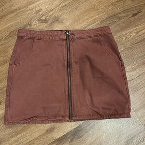 Denim dusty rose skirt